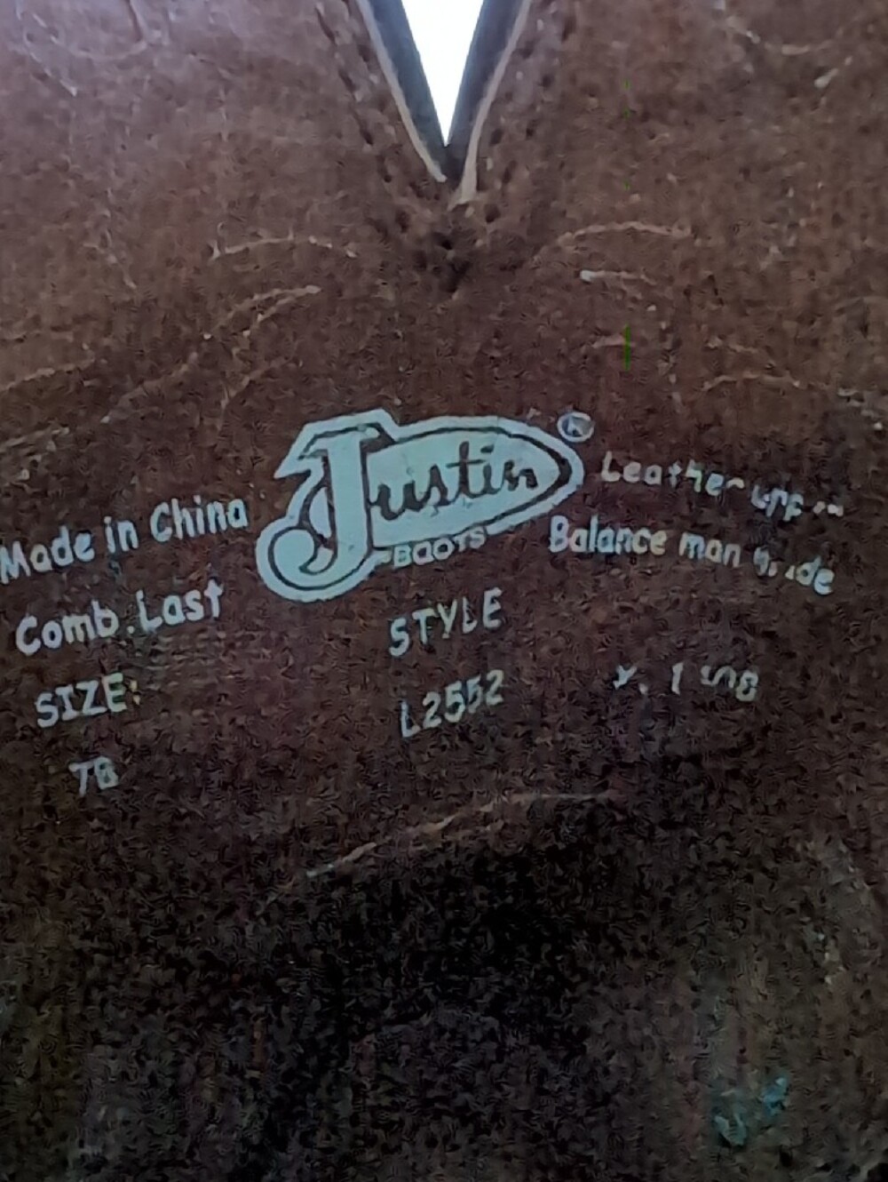 Justin Square Toe Stampede Leather Cowgirl Western Boots - Picture 8 of 13